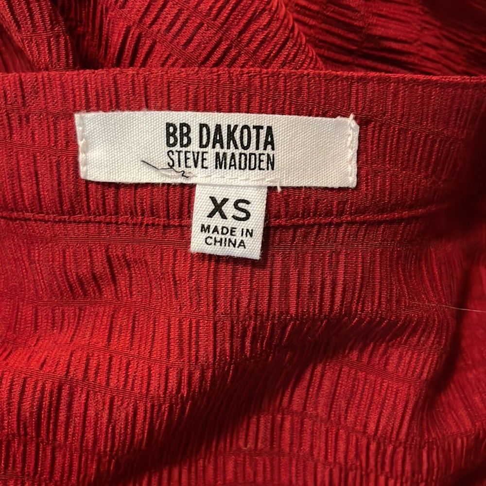 Steve Madden Ruston Long Sleeve Shift Red Minidress Size XS (0) NWT - Picture 10 of 14